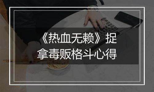 《热血无赖》捉拿毒贩格斗心得