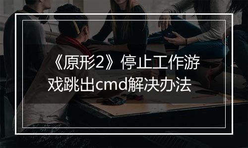 《原形2》停止工作游戏跳出cmd解决办法