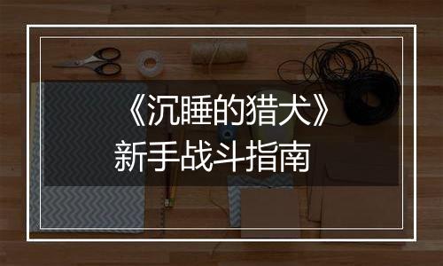 《沉睡的猎犬》新手战斗指南