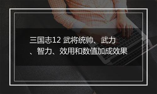 三国志12 武将统帅、武力、智力、效用和数值加成效果