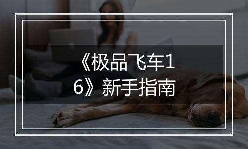《极品飞车16》新手指南