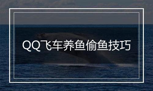 QQ飞车养鱼偷鱼技巧