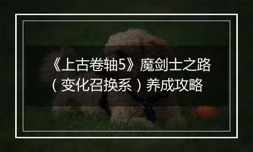 《上古卷轴5》魔剑士之路（变化召换系）养成攻略