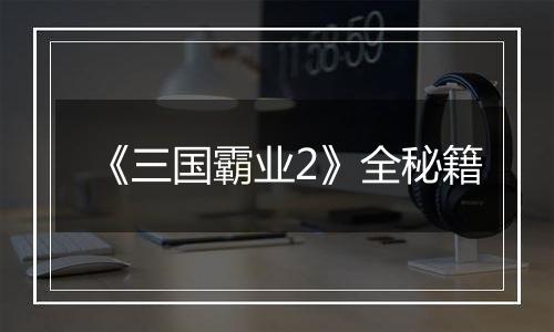 《三国霸业2》全秘籍