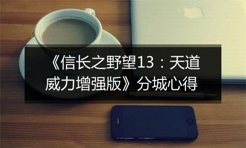 《信长之野望13：天道威力增强版》分城心得