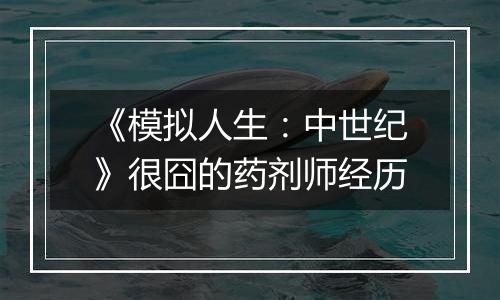 《模拟人生：中世纪》很囧的药剂师经历