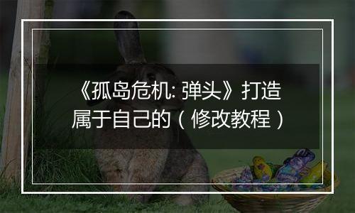 《孤岛危机: 弹头》打造属于自己的（修改教程）