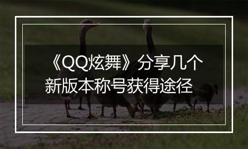 《QQ炫舞》分享几个新版本称号获得途径
