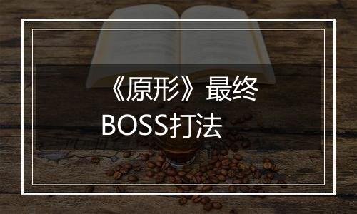《原形》最终BOSS打法