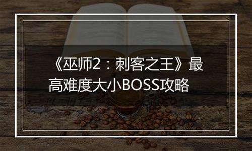《巫师2：刺客之王》最高难度大小BOSS攻略