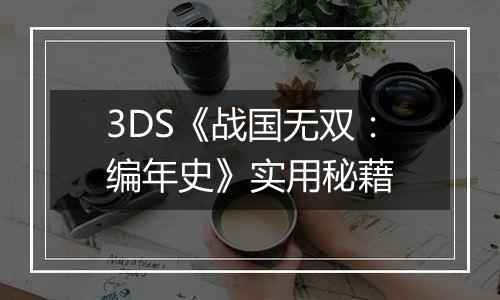3DS《战国无双：编年史》实用秘藉