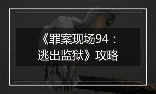 《罪案现场94：逃出监狱》攻略