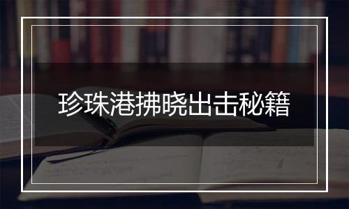 珍珠港拂晓出击秘籍
