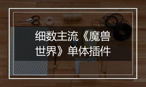 细数主流《魔兽世界》单体插件