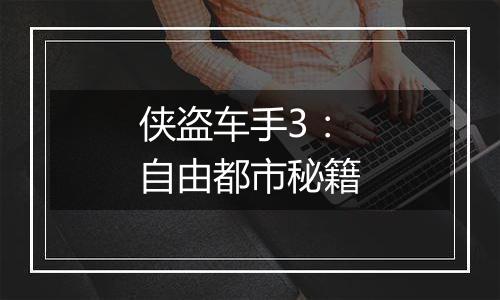 侠盗车手3：自由都市秘籍