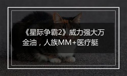 《星际争霸2》威力强大万金油，人族MM+医疗艇