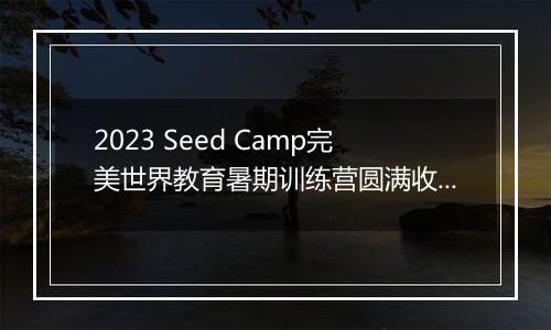 2023 Seed Camp完美世界教育暑期训练营圆满收官