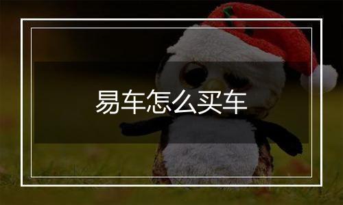 易车怎么买车