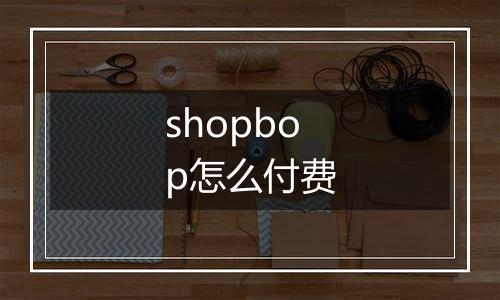 shopbop怎么付费