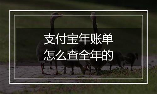 支付宝年账单怎么查全年的