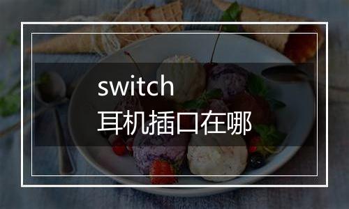 switch耳机插口在哪