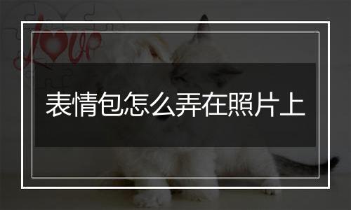 表情包怎么弄在照片上