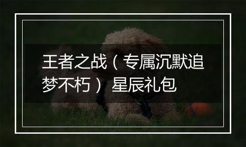 王者之战（专属沉默追梦不朽） 星辰礼包