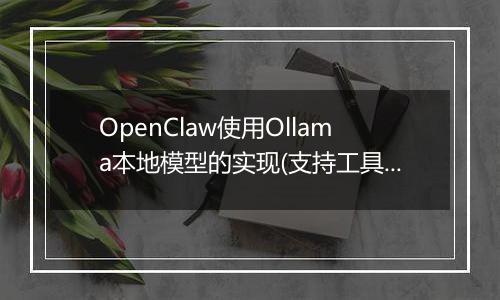 OpenClaw使用Ollama本地模型的实现(支持工具调用))