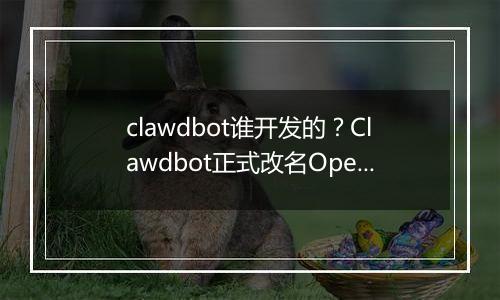 clawdbot谁开发的？Clawdbot正式改名OpenClaw