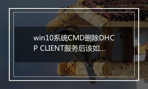 win10系统CMD删除DHCP CLIENT服务后该如何恢复？