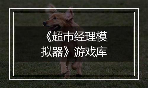 《超市经理模拟器》游戏库