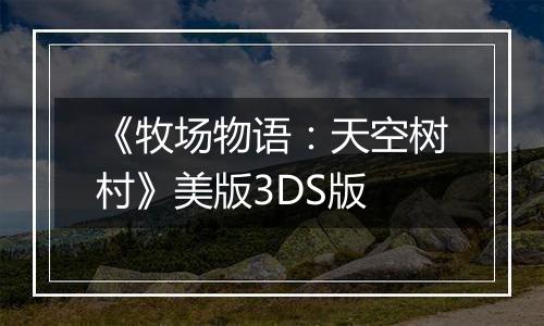 《牧场物语：天空树村》美版3DS版