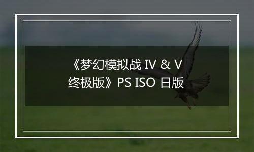 《梦幻模拟战 IV & V 终极版》PS ISO 日版