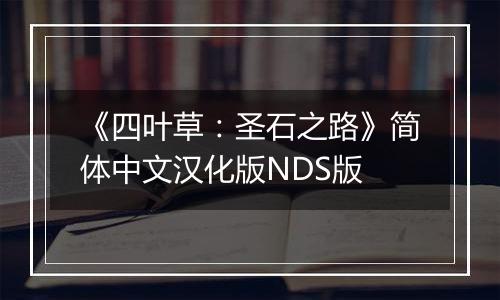 《四叶草：圣石之路》简体中文汉化版NDS版