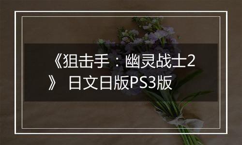 《狙击手：幽灵战士2》 日文日版PS3版