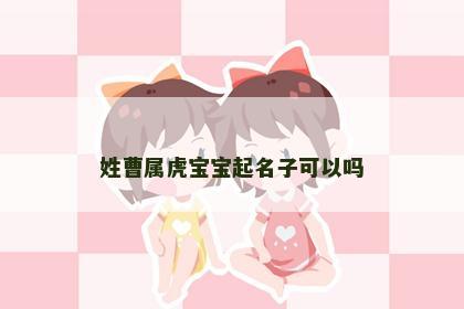 姓曹属虎宝宝起名子可以吗