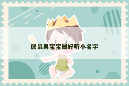 属鼠男宝宝最好听小名字