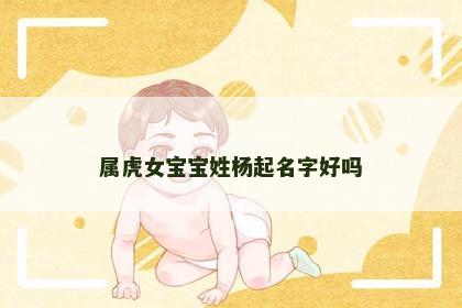 属虎女宝宝姓杨起名字好吗