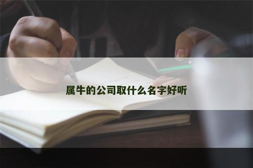 属牛的公司取什么名字好听