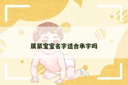 属鼠宝宝名字适合承字吗
