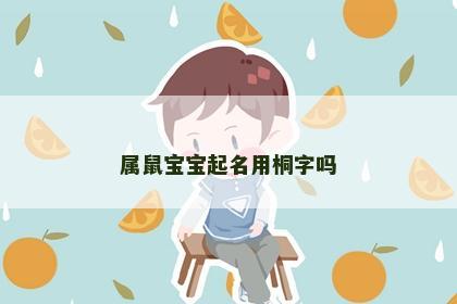 属鼠宝宝起名用桐字吗