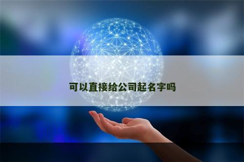 可以直接给公司起名字吗