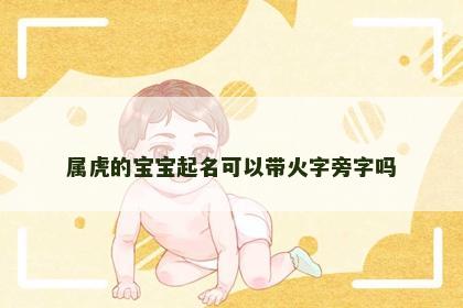 属虎的宝宝起名可以带火字旁字吗