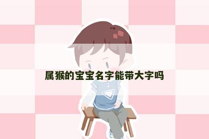 属猴的宝宝名字能带大字吗