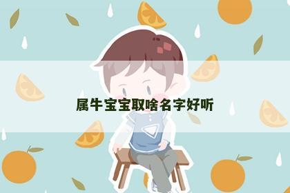 属牛宝宝取啥名字好听